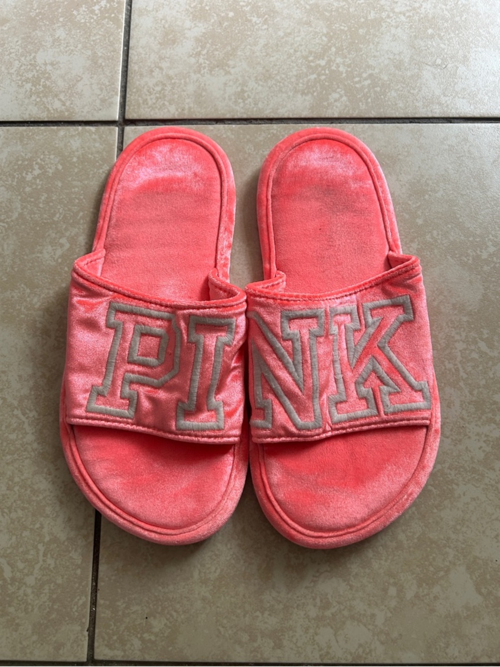 Pink Victoria's Secret slippers